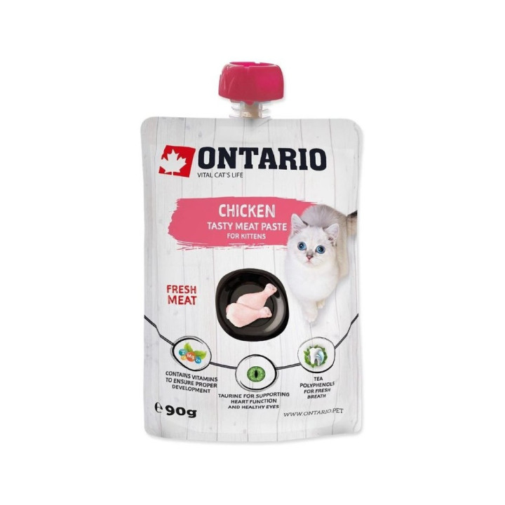 Ontario drėgnas jaunų kačiukų maistas su vištiena, 90 g