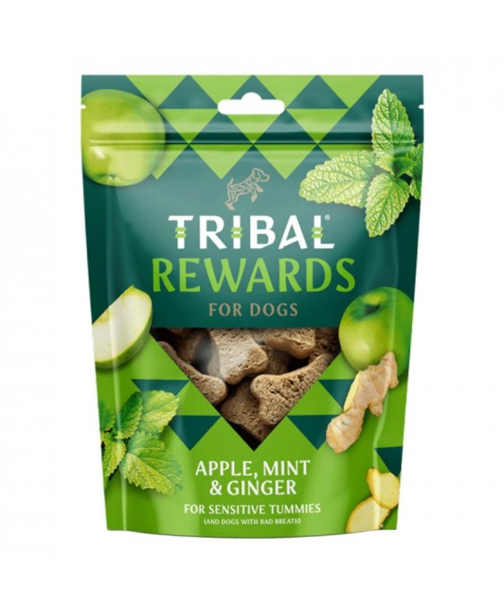 Skanėstai šunims su obuoliais, mėta ir imbieru „Apple, Mint & Ginger“ TRIBAL, 125g