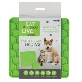 Laižymo kilimėlis šunims „Fun & Relax Lick Mat“, žalias, Eat Slow Live Longer