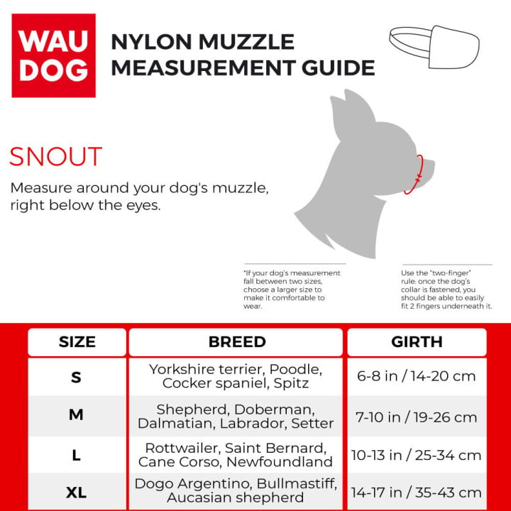 WAUDOG Nylon antsnukio matavimo gidas