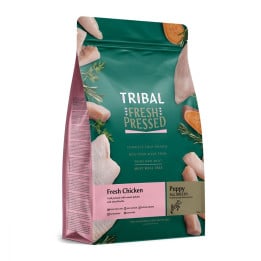 Maistas šuniukams, šalto spaudimo vištiena „TRIBAL Fresh Pressed Chicken - Puppy“