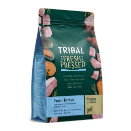 Sausas maistas šuniukams, kalakutiena šalto spaudimo „TRIBAL Fresh Pressed Chicken - Puppy“