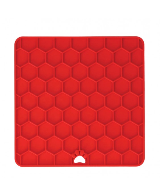 Laižymo kilimėlis šunims „Fun & Relax Lick Mat“, raudonas