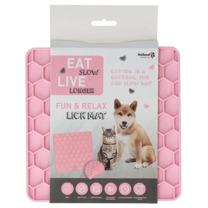 Laižymo kilimėlis šunims „Fun & Relax Lick Mat“, rožinis