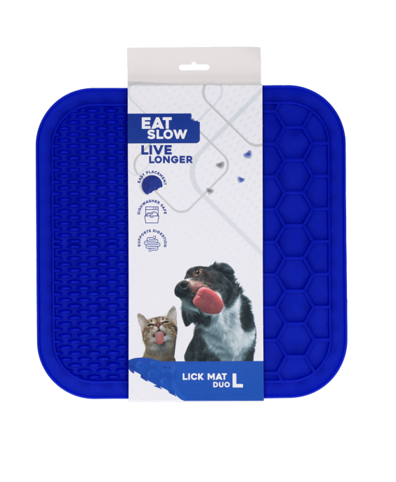 Laižymo kilimėlis šunims „Lick Mat Duo L Blue“, mėlynas