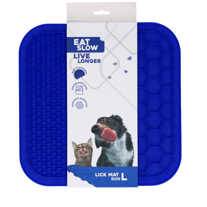 Laižymo kilimėlis šunims „Lick Mat Duo L Blue“, mėlynas