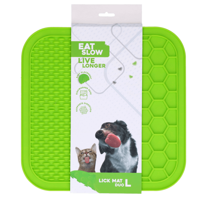 Laižymo kilimėlis šunims „Lick Mat Duo L Green“, žalias
