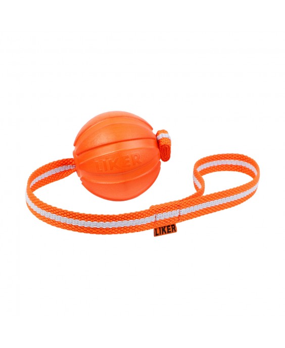 Žaislas šunims kamuoliukas su dirželiu-kilpele LIKER LINE 9 cm