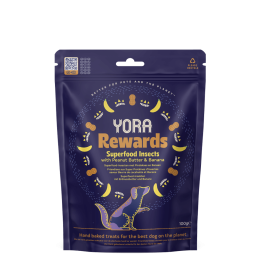 Yora Rewards skanėstai šunims su riešutų sviestu ir bananais, 100g