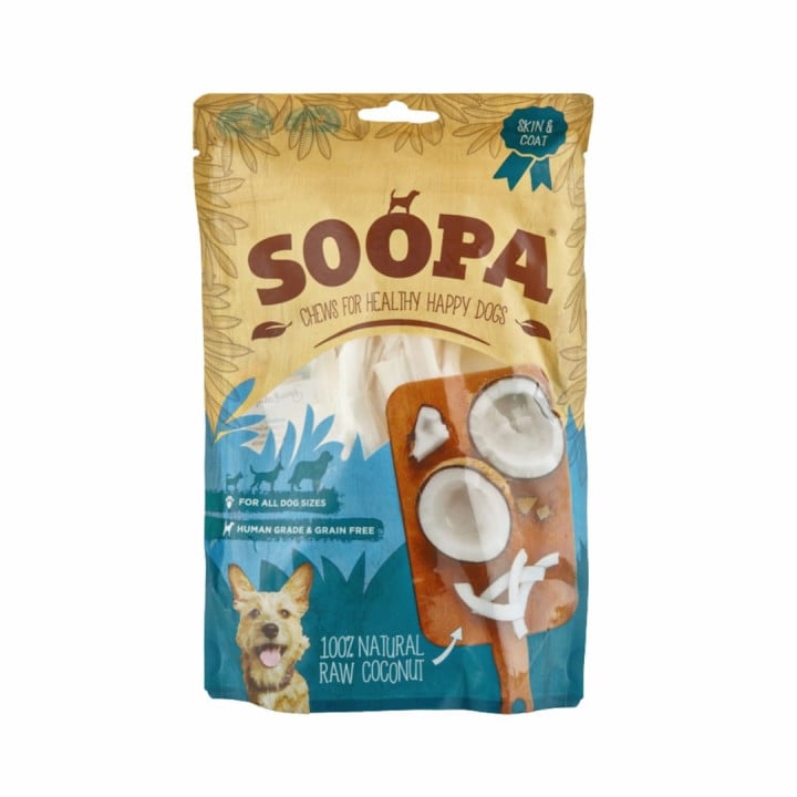 Natūralūs kokosų kramtukai šunims – Coconut Chews, 150 g – Soopa